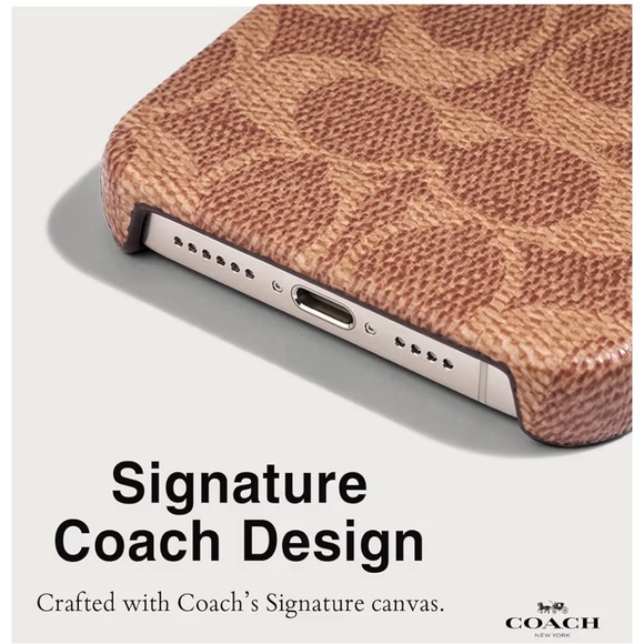 Coach Tan Patterned Phone Case - Picture 8 of 9